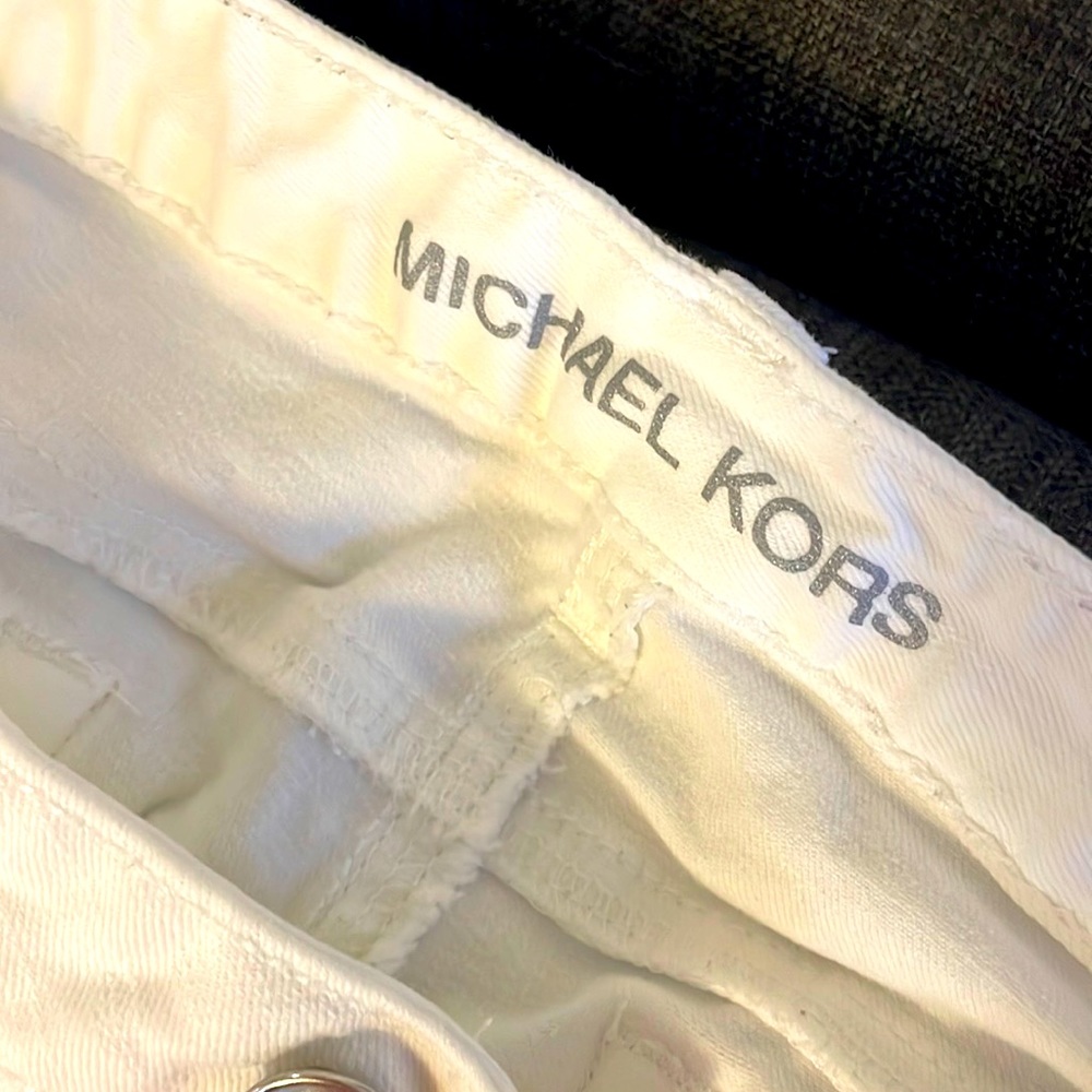 Michael kors white denim crop